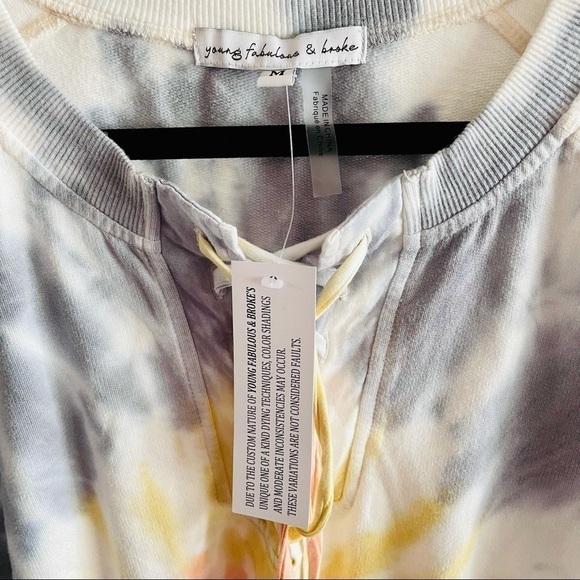 Young Fabulous Broke Payton Sweatshirt M Wallis Laceup Shorts Set L NWT - Picture 9 of 11